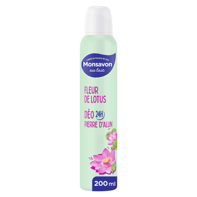 Monsavon Déodorant Femme Spray Fleur De Lotus Presque Divine 200ml