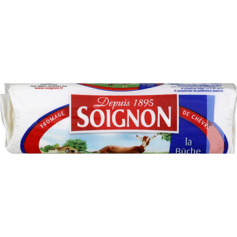 Soignon bûche de chèvre 25% de sel en moins 180g