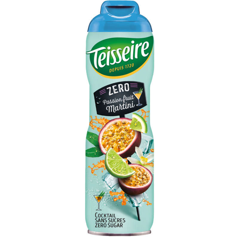 Teisseire Boisson concentrée à diluer Passion Fruit Martini zéro sucres 60cl