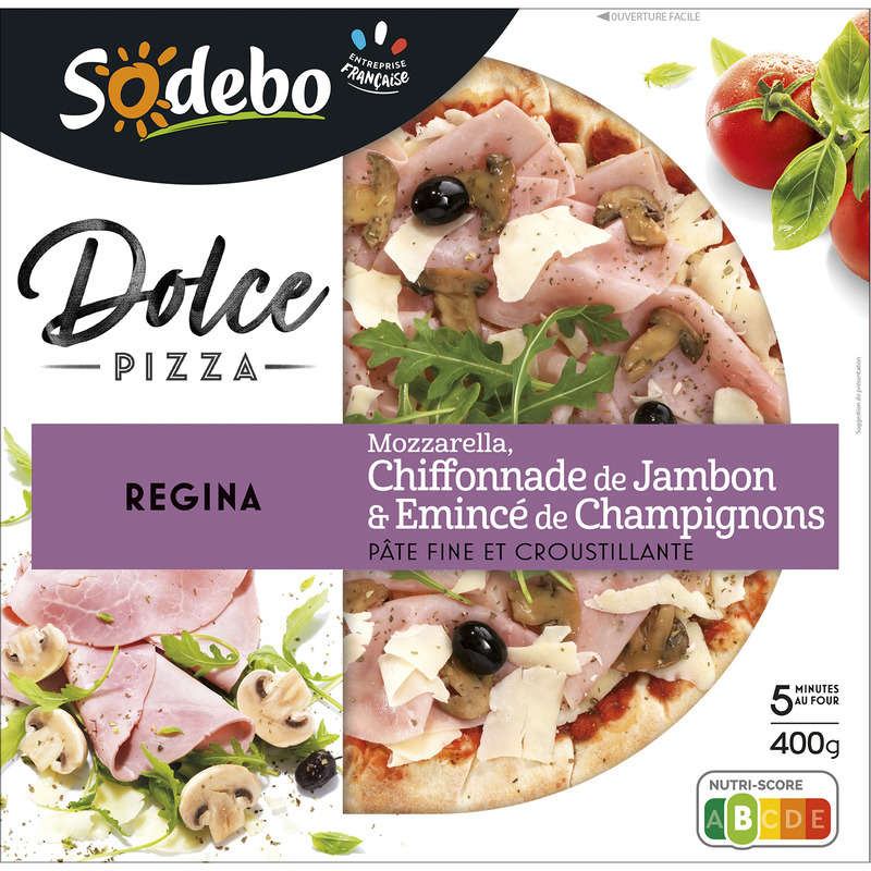 Sodebo Pizza Dolce Regina Jambon Champignons 400g