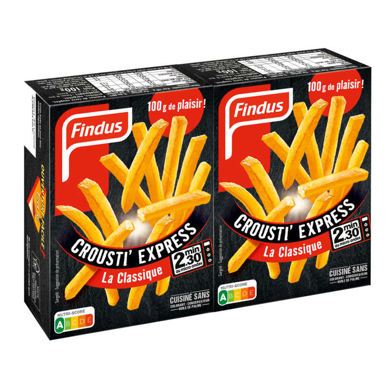 Findus Frites crousti' express classique 2x100g