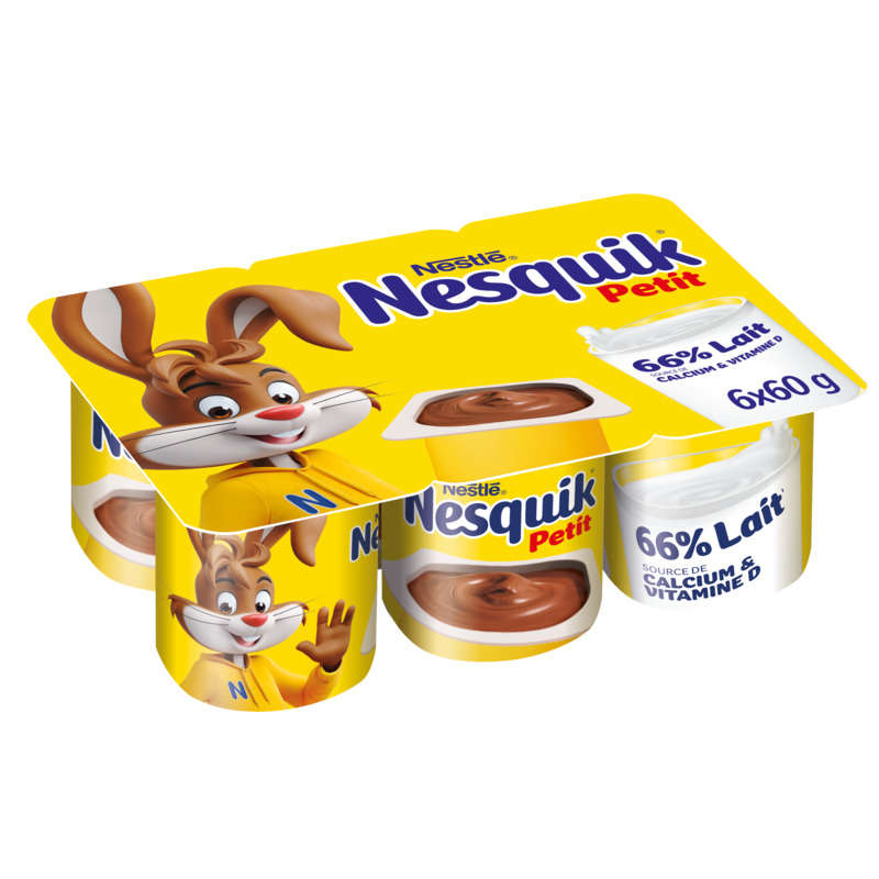 Nesquik Crèmes Desserts Pour Enfants Chocolat 6x60g