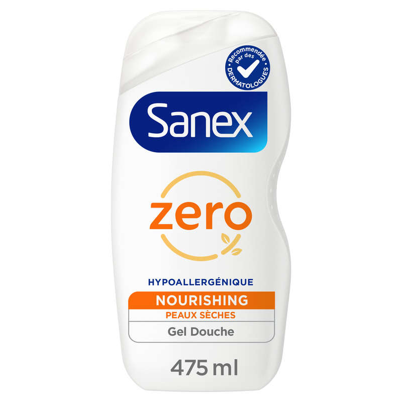 Sanex Gel Douche Zéro 0% Essential Peaux sèches 475ml