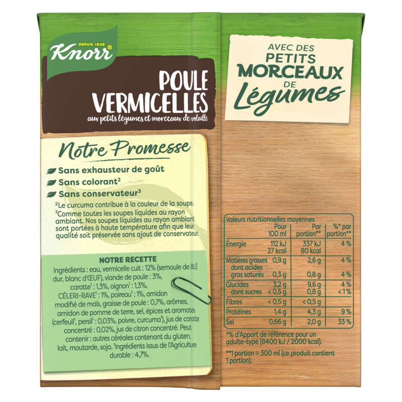 Knorr Saveurs d'Antan Soupe Poule Vermicelles 30cl