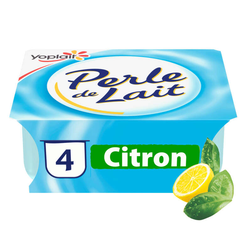 Yoplait Perle De Lait Citron Yaourt Brassé Pots 4x125g