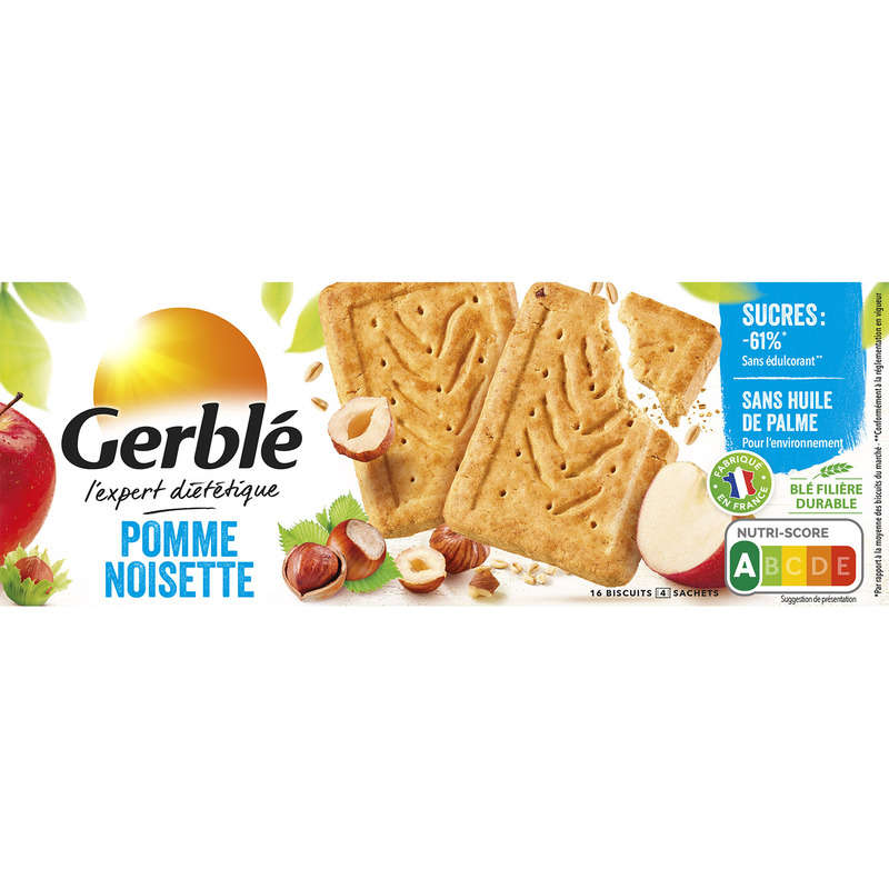 Gerblé Biscuit pomme noisette 230g