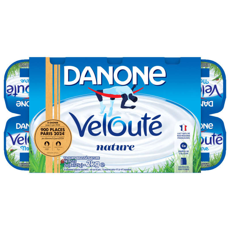 Danone Velouté Yaourt Brassé nature 16x125g