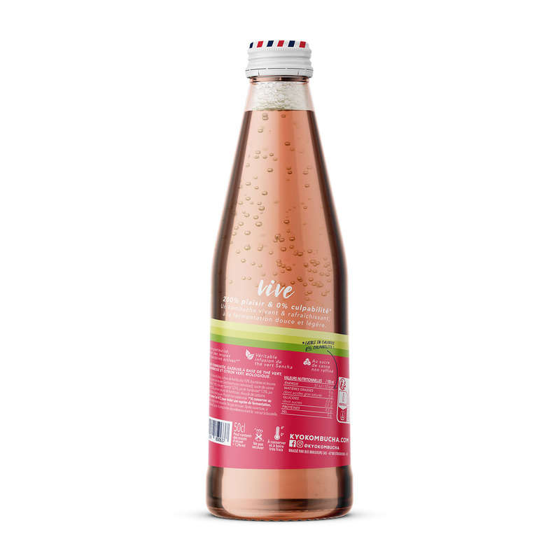 Kyo kombucha bio framboise citron vert 50cl