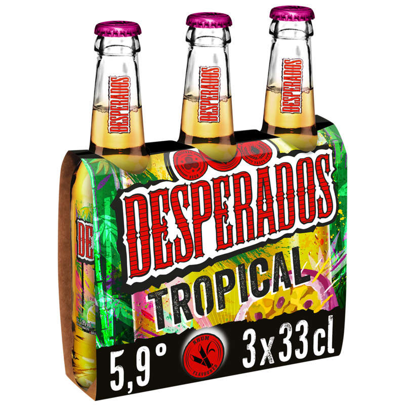 Desperados Tropical Bière Aromatisée Tropical Rhum 5°9 3x33cl