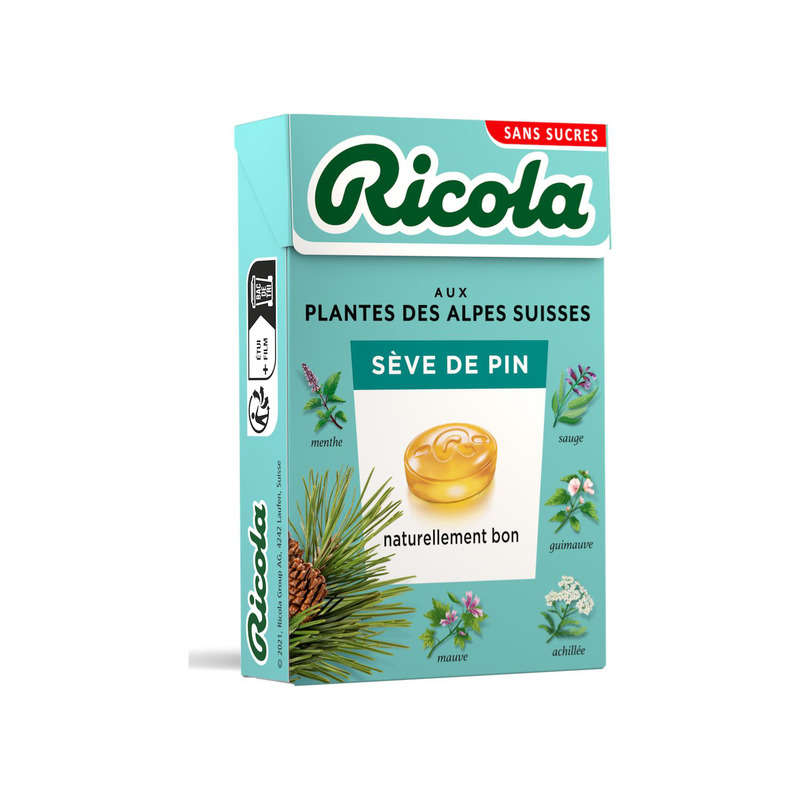 Ricola Aux Plantes Des Alpes Suisses Sève De Pin 50g