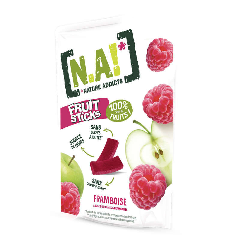 N.A! Sticks De Fruits Saveur Framboise 40g