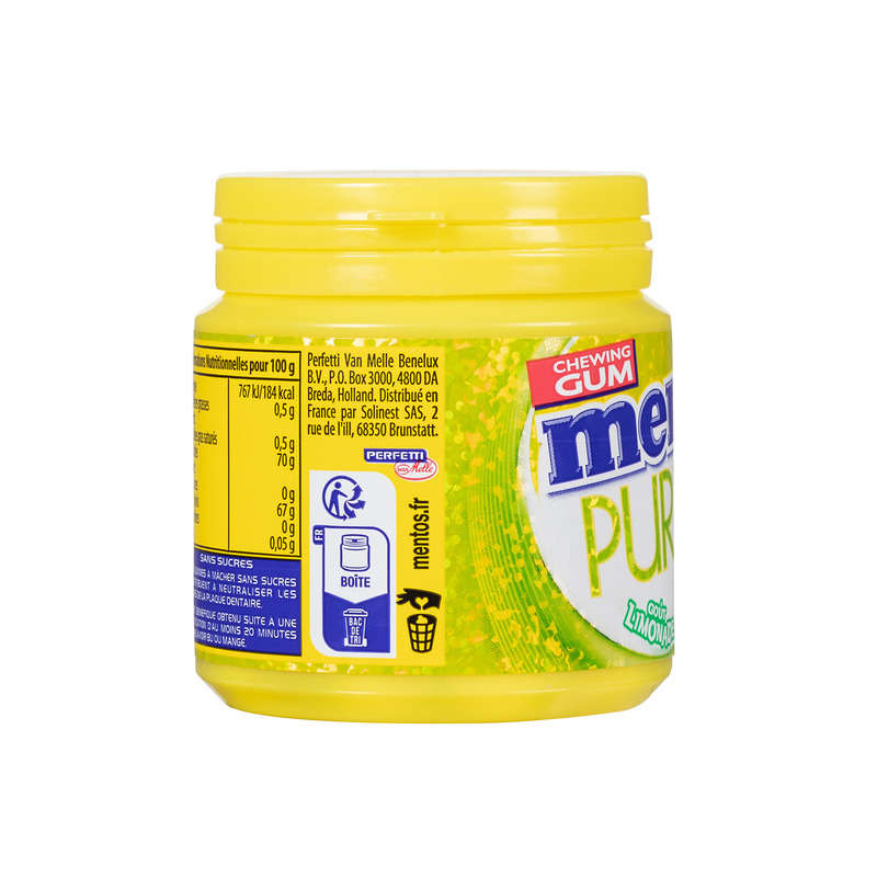 Mentos Gum Pure Fresh Goût Lemonade 100g