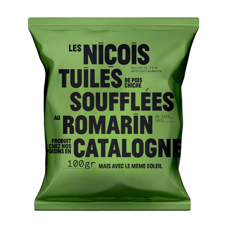 Les Niçois Tuiles soufflées de pois chiches romarin 100g