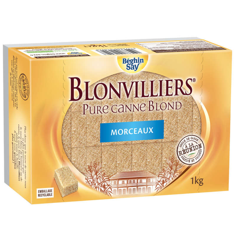 Blonvilliers Sucre Roux De Canne En Morceaux Le Pack De 1Kg