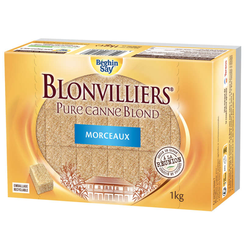 Blonvilliers Sucre Roux De Canne En Morceaux Le Pack De 1Kg