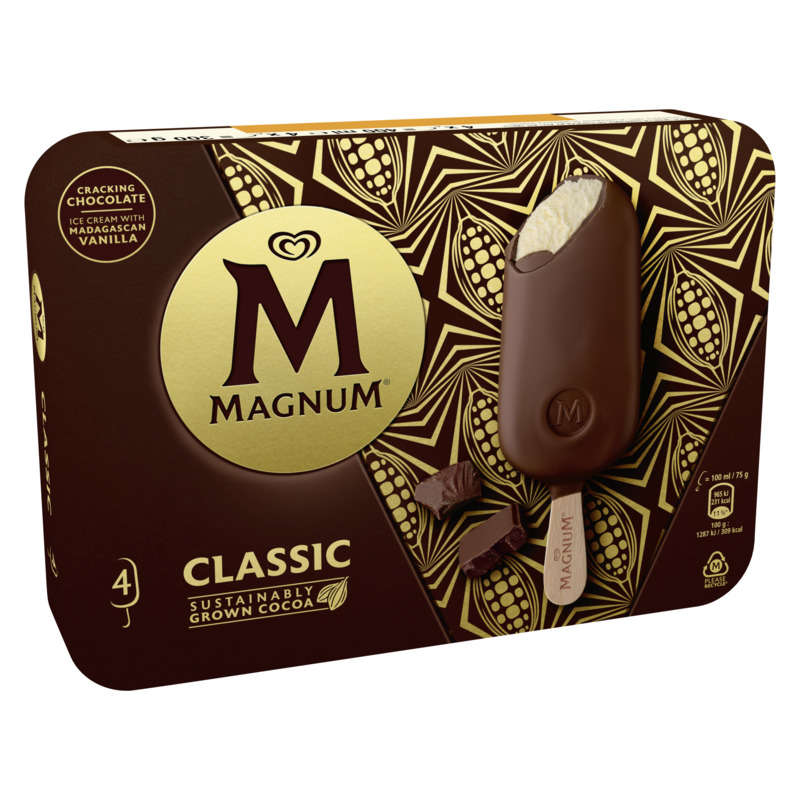 Magnum Glace classic bâtonnet 4x100ml