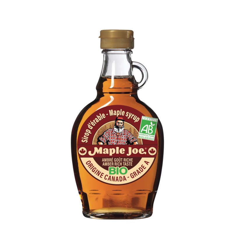 Maple Joe Sirop d'Erable Bouteille Bio 250g