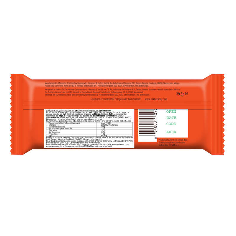 Reese's x2 Chocolats Au Beurre D'arachide 39.5g