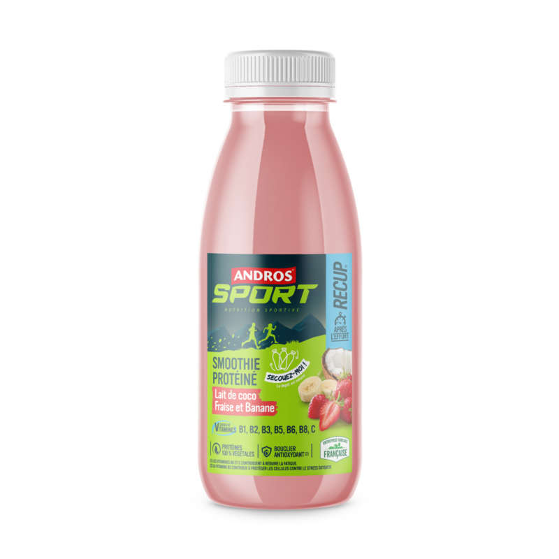 Andros Sport Smoothie Protéiné Fraise banane & Lait de coco 33cl