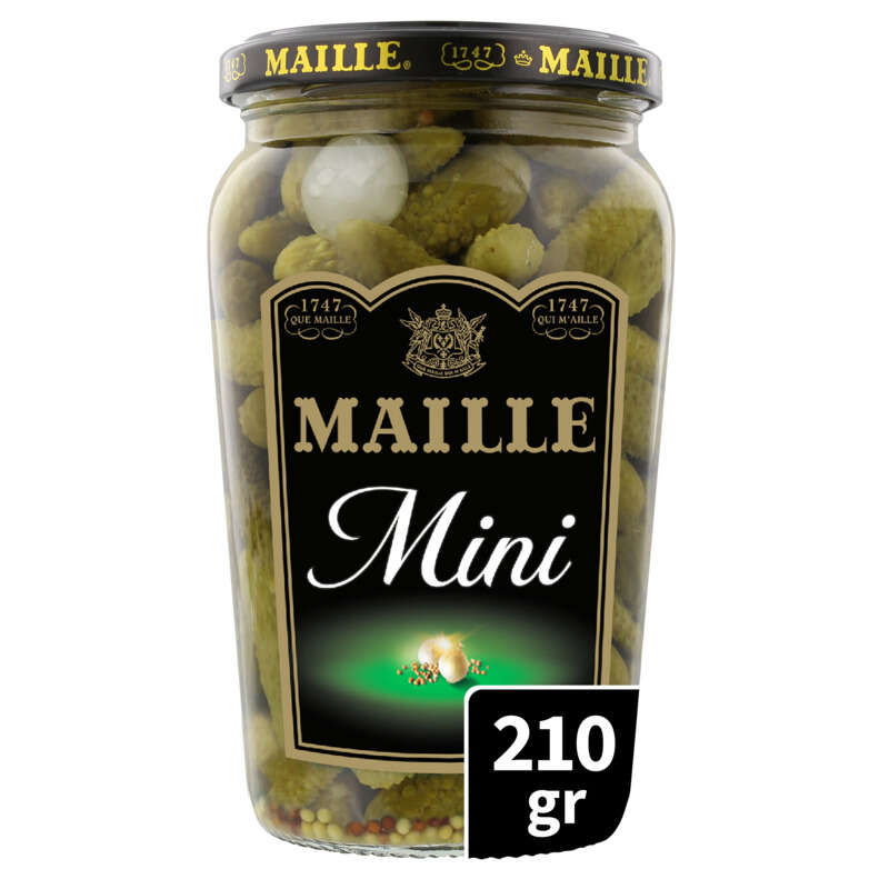 Maille Cornichons Mini Petits Croquants Bocal 210g