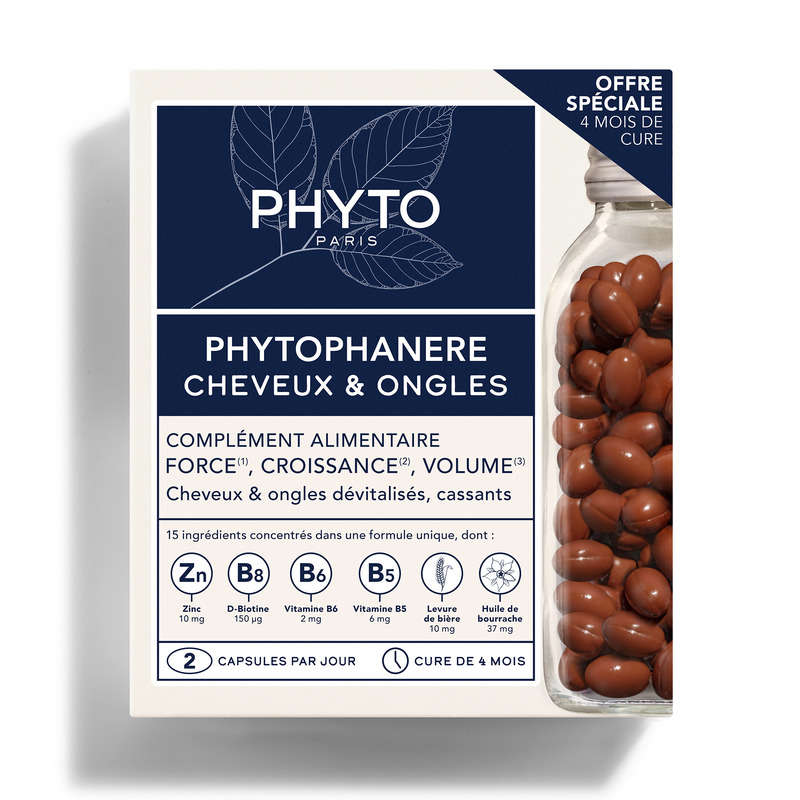 Phyto Duo Phytophanère Cheveux & Ongles 2x120 Capsules