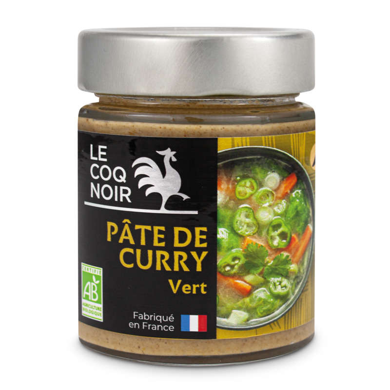 Le Coq Noir Pate De Curry Vert Biologique Lcn Bio 130g