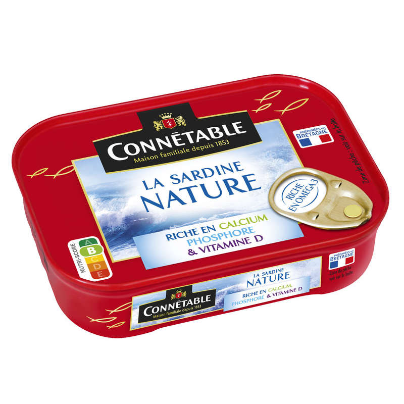 Connétable Sardine Nature 95g