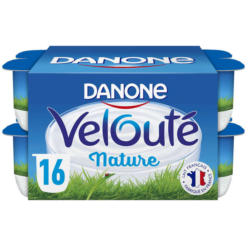 Danone Velouté Yaourt Brassé nature 16x125g