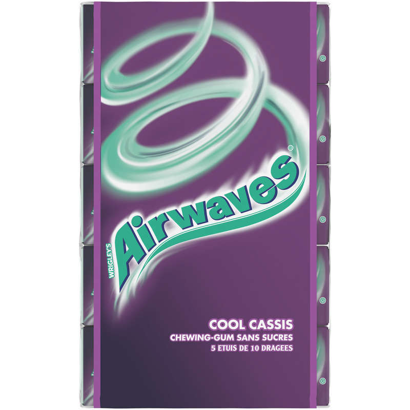 Airwaves Chewing-Gum Menthol Cool Cassis Sans Sucres 70g