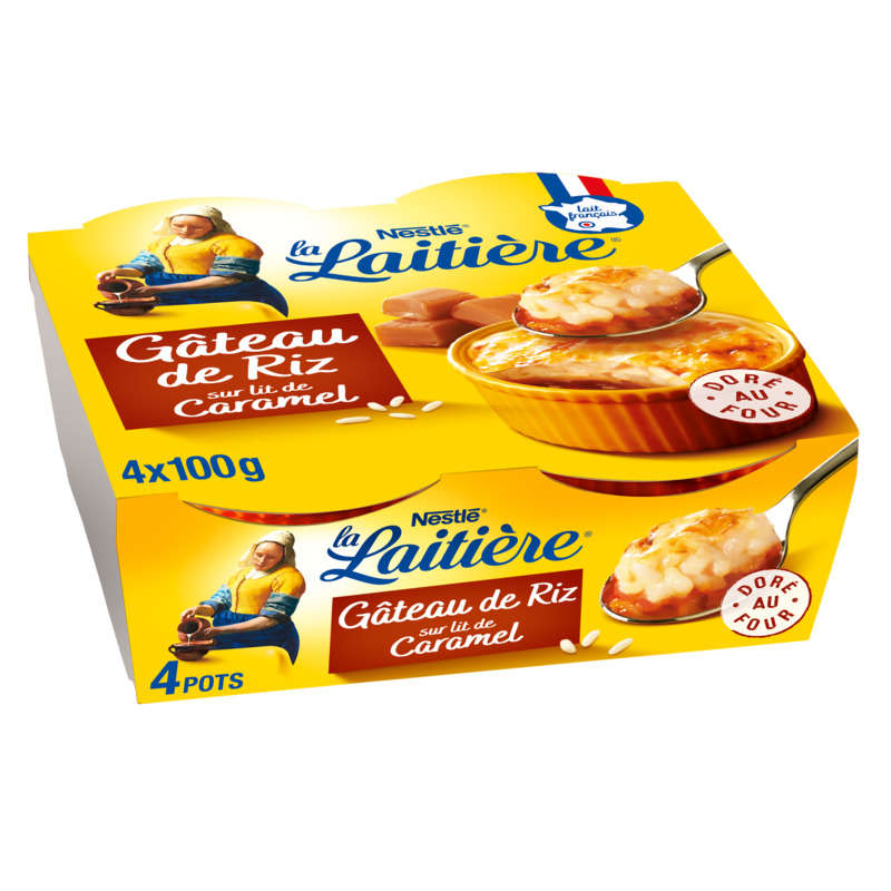 La Laitière Gâteaux de riz caramel 4x100g