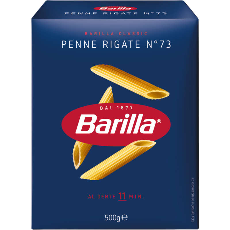 Barilla Pâtes penne rigate 500g