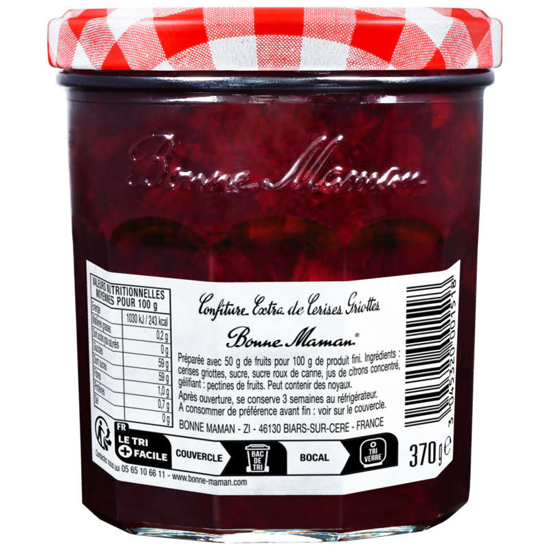 Bonne Maman Confiture De Cerises Griottes 370g