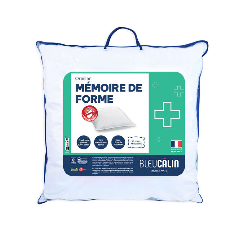 OREILLER MEMOFILL ANTI-ACARIENS 50X70