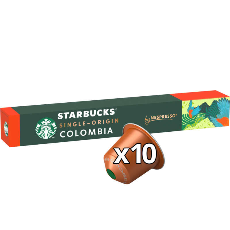 Starbucks Capsules de café Nespresso Origin Colombia, Intensity 7 x10