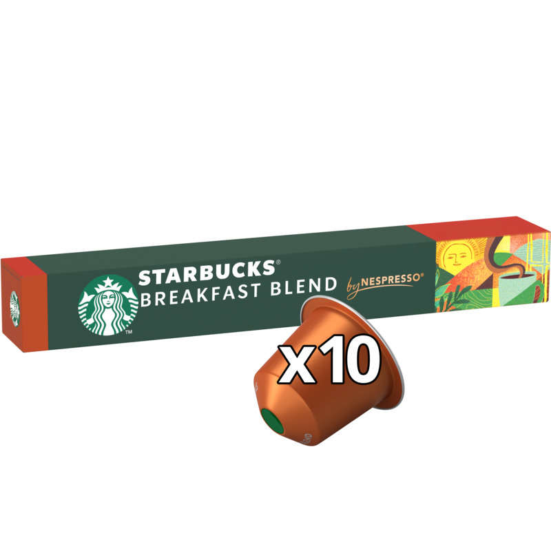 Starbucks Breakfast Blend Capsules par Nespresso x10