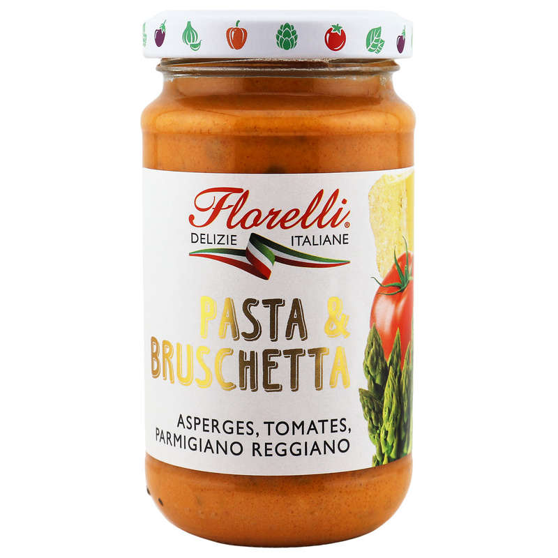 Florelli Pasta & Brushetta Asperges Tomates et Parmigiano Reggianno 190g