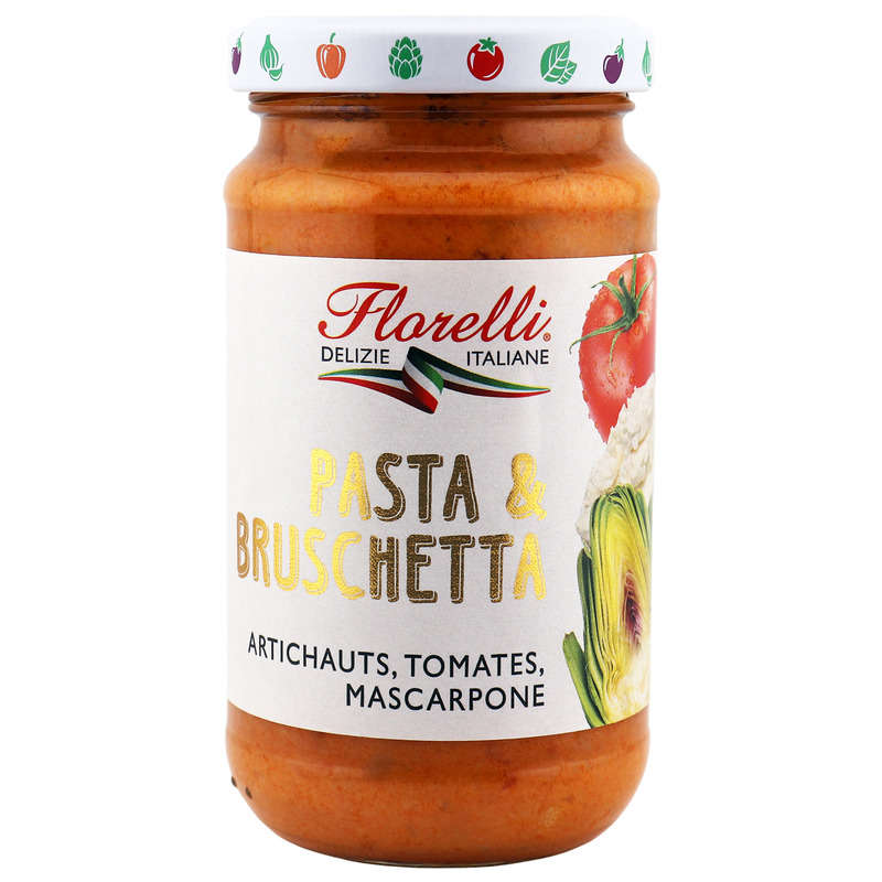 Florelli Sauce Pasta & Bruschetta Asperges Tomates Parmigiano Reggiano 190g