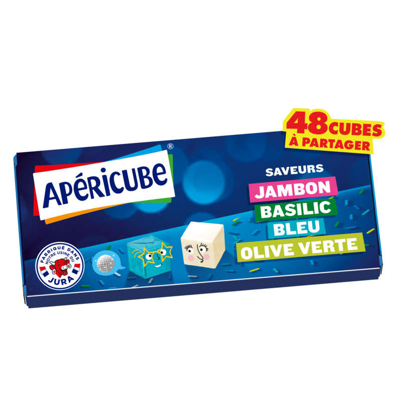 Apéricube Fromage fondu apéritif Cocktail 48 cubes 250 g