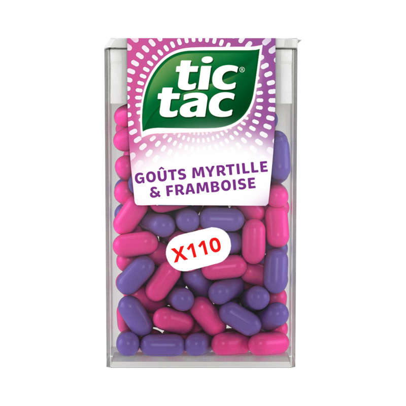 Tic Tac Bonbons Goûts Myrtille & Framboise x110