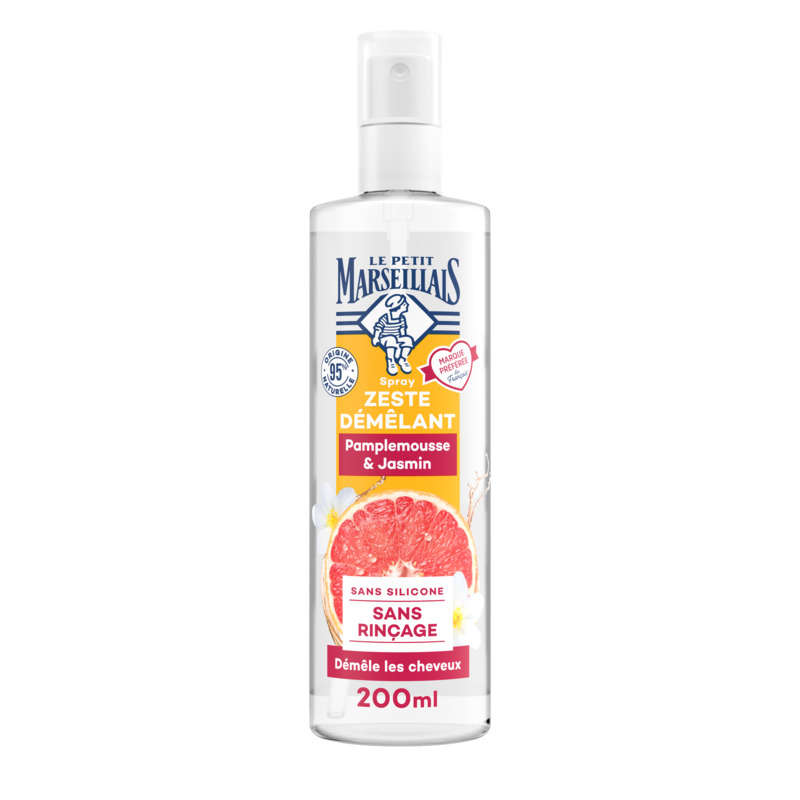 Le Petit Marseillais Spray zeste démêlant pamplemousse et jasmin 200ml