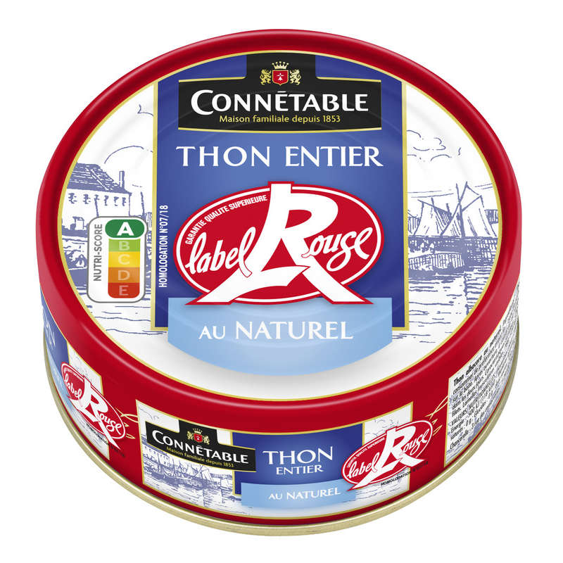 Connétable Thon Albacore au naturel Label rouge 112g