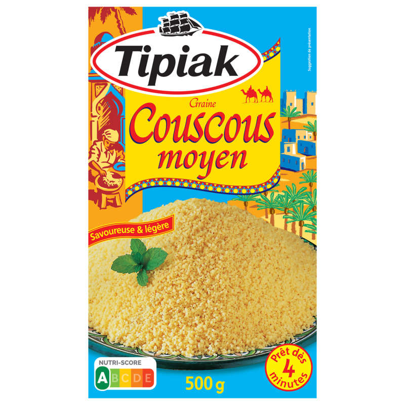 Tipiak Couscous Moyen Prêt En 4Min 500g