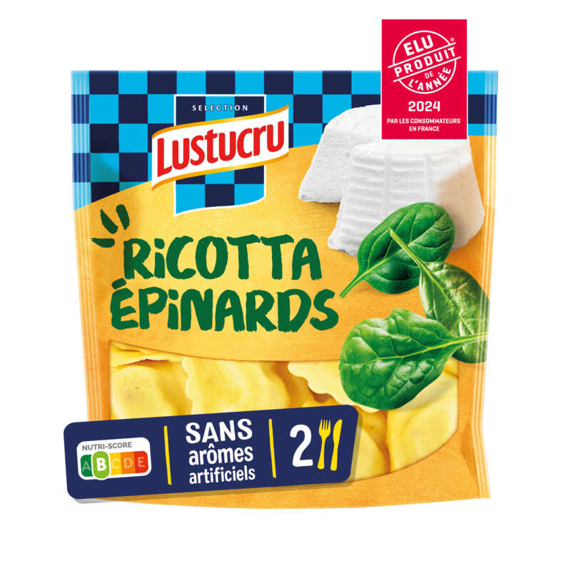 Lustucru Pâtes Fraîches Girasoli Ricotta Épinard le sachet de 250g