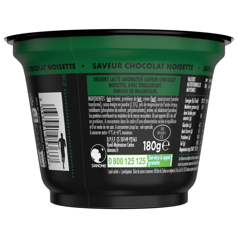 Hipro Protéines Crème Dessert saveur Chocolat Noisette 180g