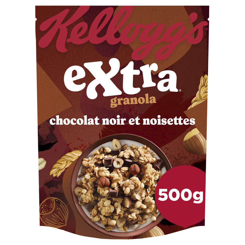 Kellogg's Céréales Extra Chocolat noir noisettes 500g