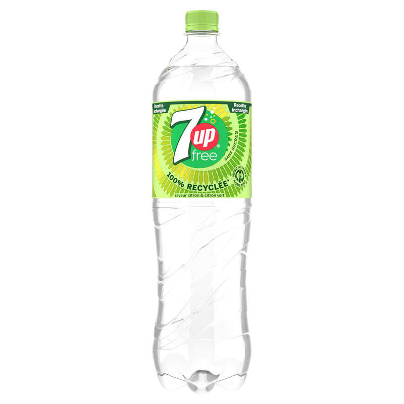 Seven Up 7up - Soda zero sucres citron & citron vert - La bouteille de 1,5L