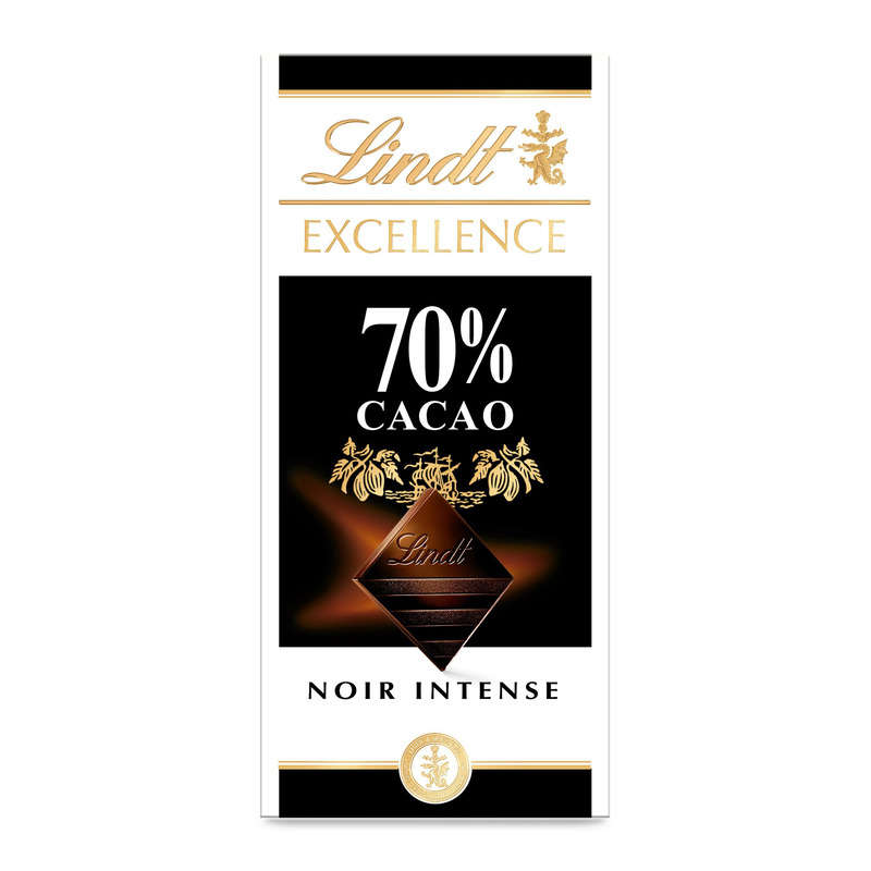 Lindt Excellence Tablette Chocolat Noir 70 % De Cacao 100g