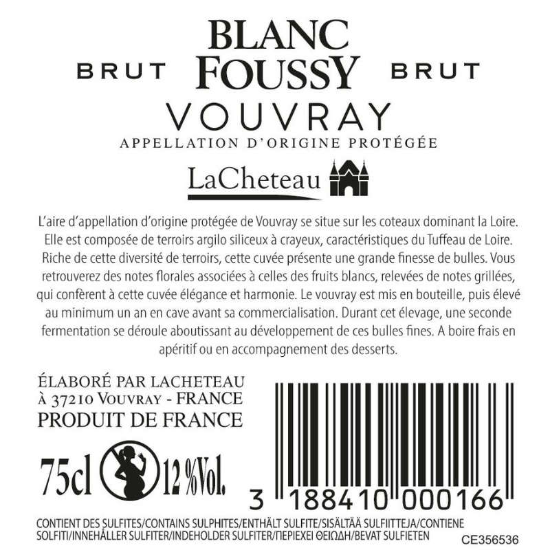 Félicien Brou Vouvray AOP Brut 75cl