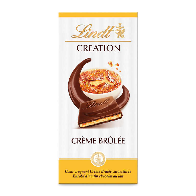 Lindt Tablette Chocolat Lait Crème Brulée 150g