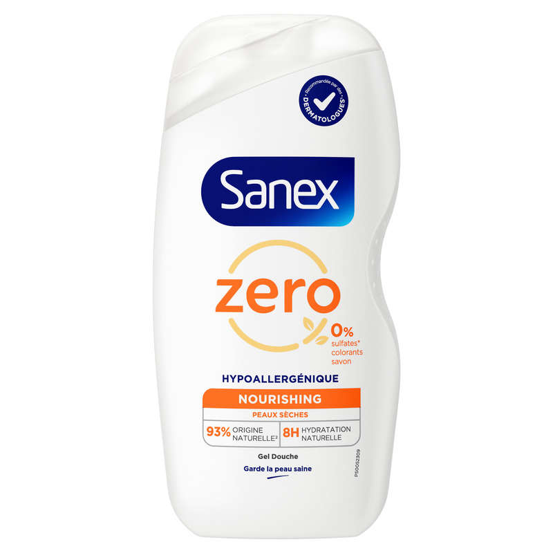 Sanex Gel Douche Zéro 0% Essential Peaux sèches 475ml